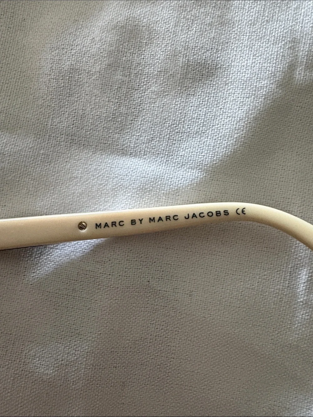 Marc by Marc Jacobs cream enamel frame sunglasses with brown gradient lenses